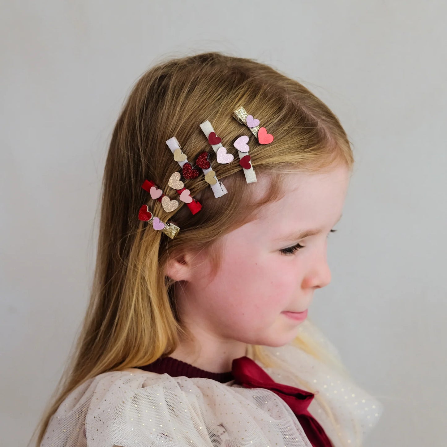 Teeny Heart Salon Clips