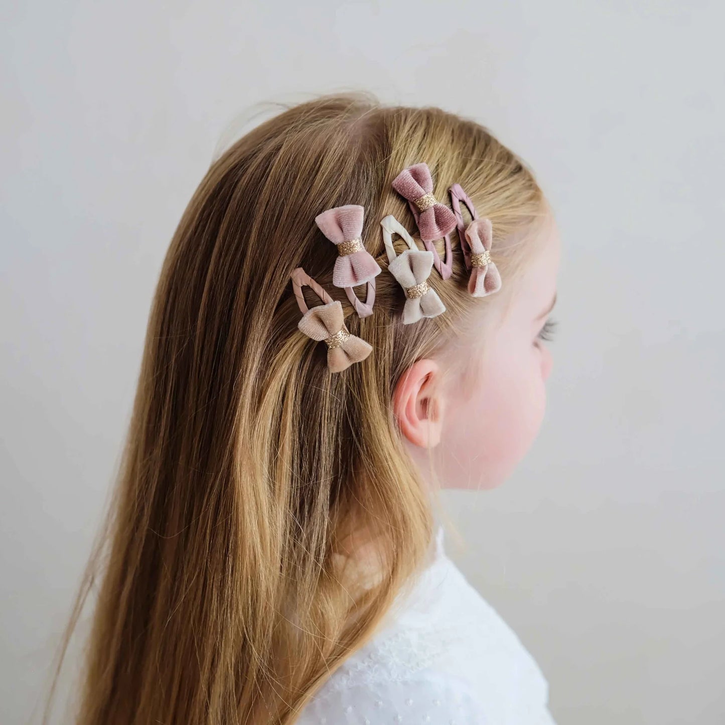 Tinkerbell Velvet Bow Mini Hair Clip