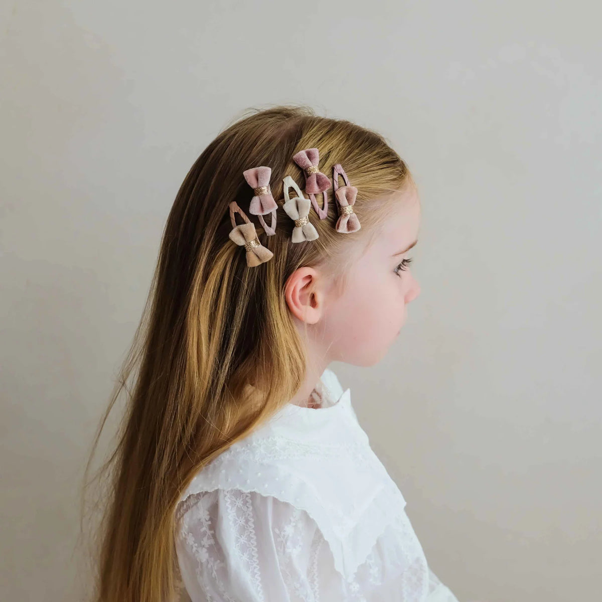 Tinkerbell Velvet Bow Mini Hair Clip