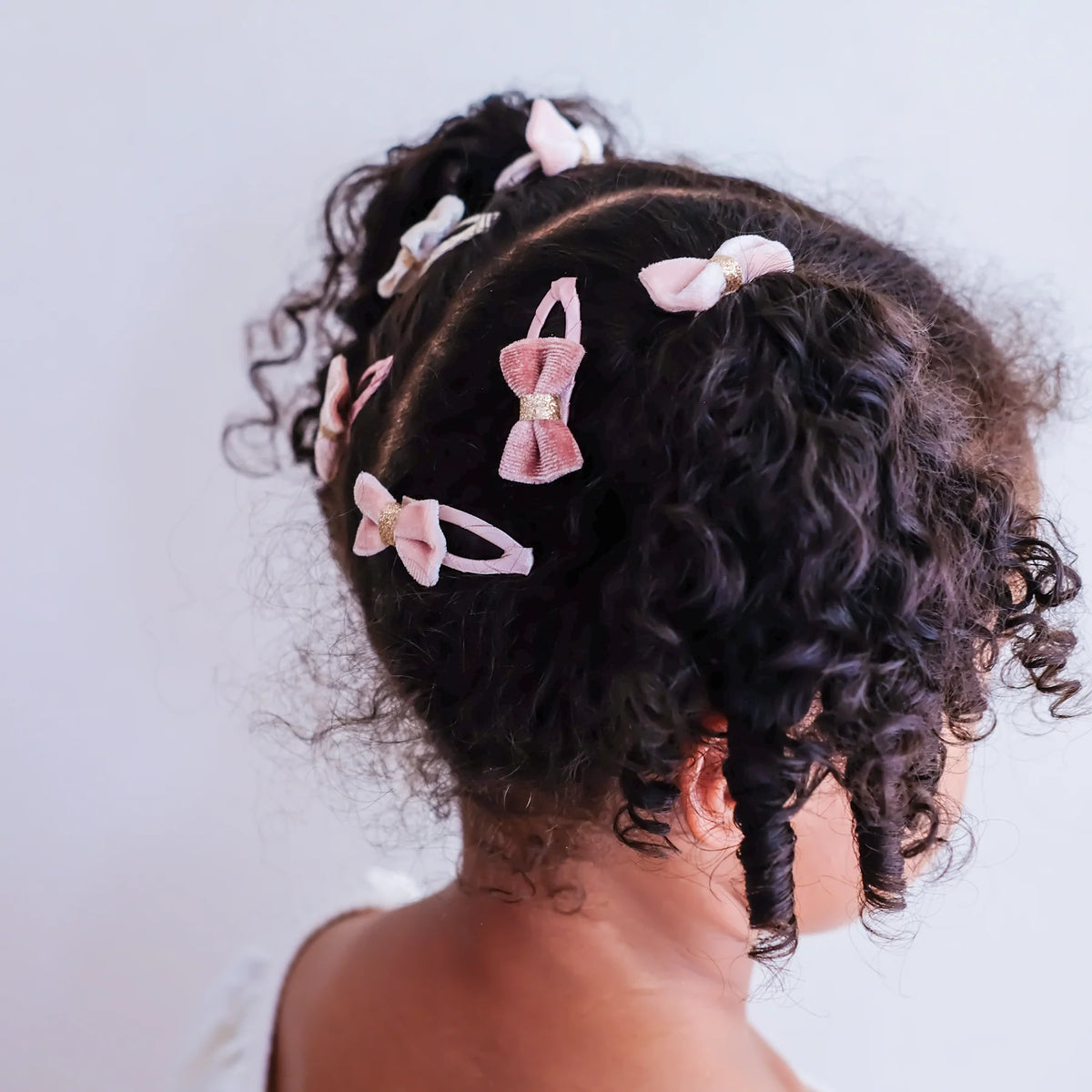 Tinkerbell Velvet Bow Mini Hair Clip