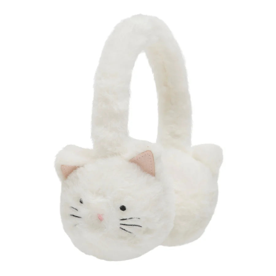 Cream Kitty Cat Earmuffs