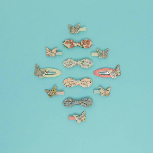 Floral Butterfly Mini Clips