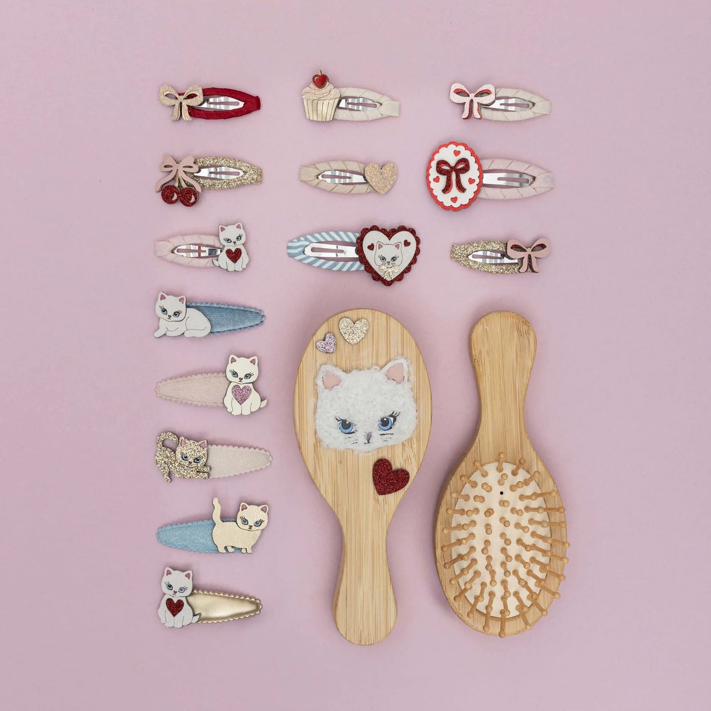 Framed Bow Clips Pink