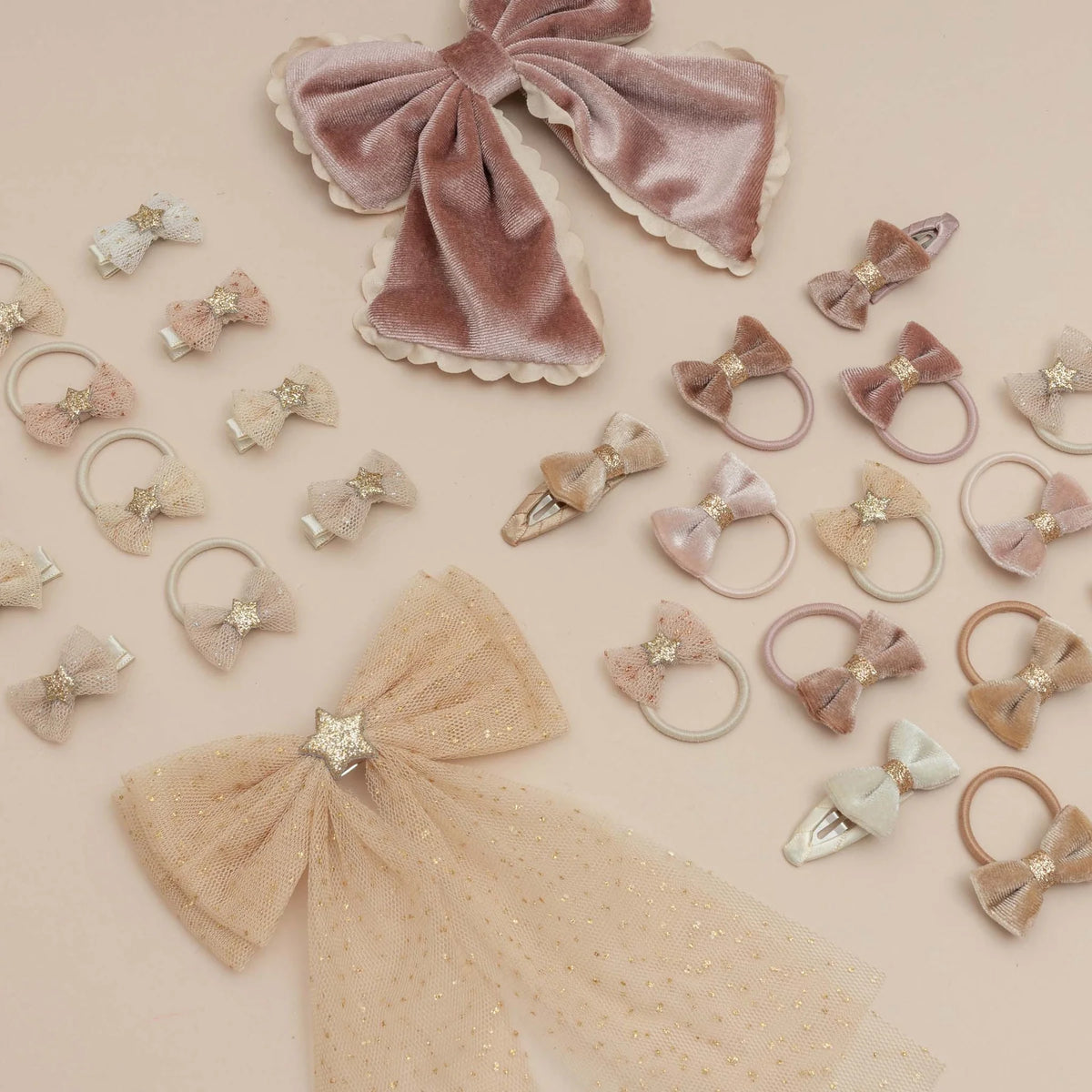 Tinkerbell Velvet Bow Mini Hair Clip