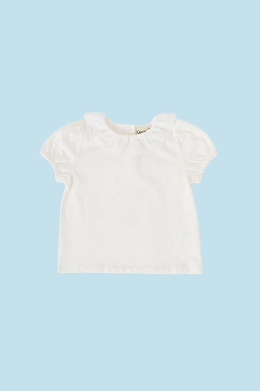 Laura Puff Sleeve Collar Top