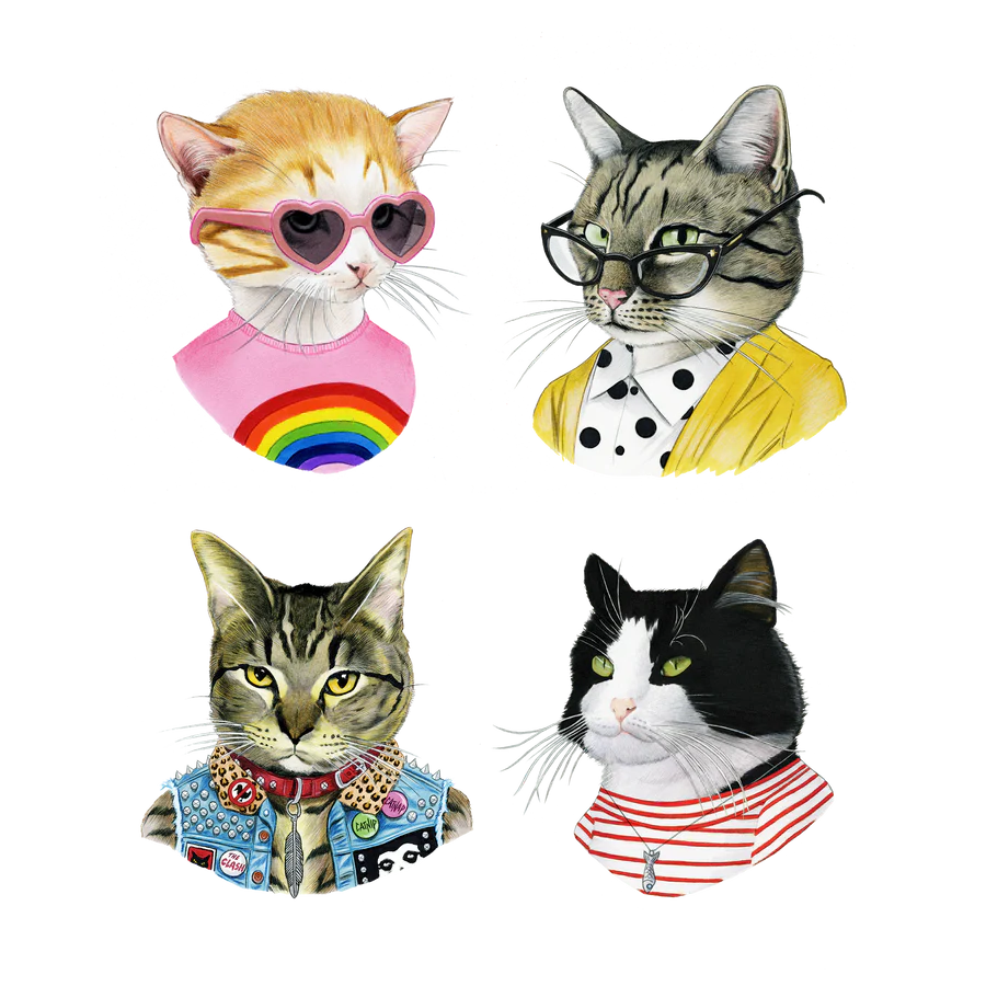 Cat Club Tattoo Set