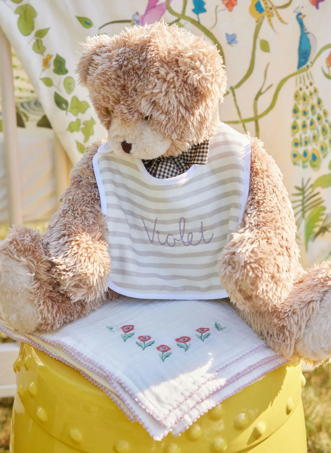 The Perfect Bib - Sand & White Stripe