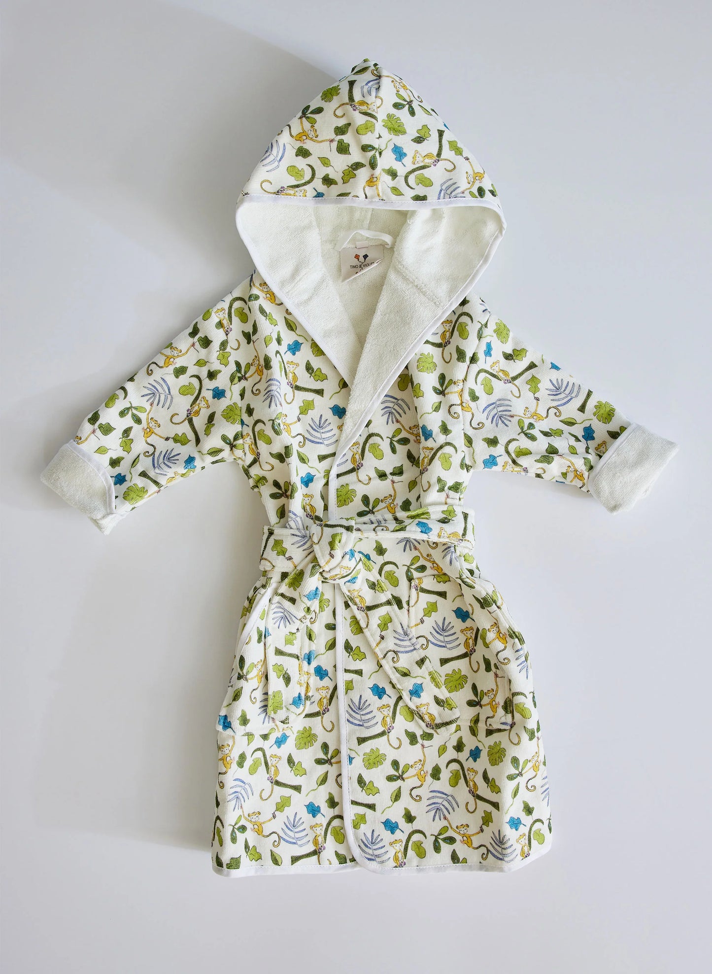 Happy Monkey Bath Robe - Multi - 1/2Y