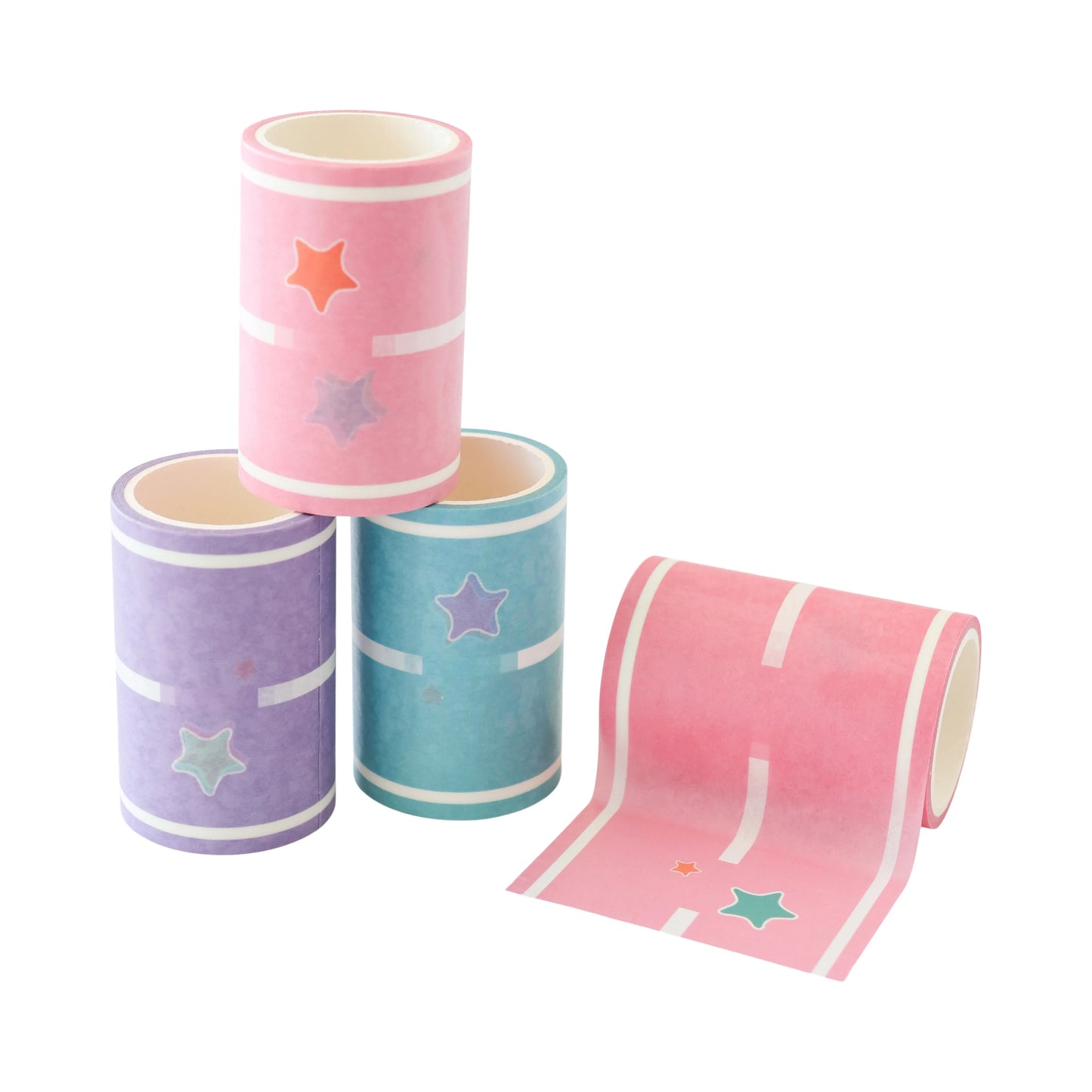 Pastel Colored Play Road Tape 4P Set