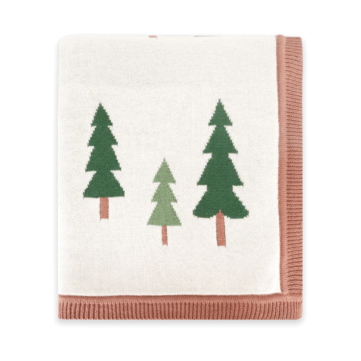 Wild Moose - Organic Cotton Jacquard Knit Baby Blanket -  Natural - One Size