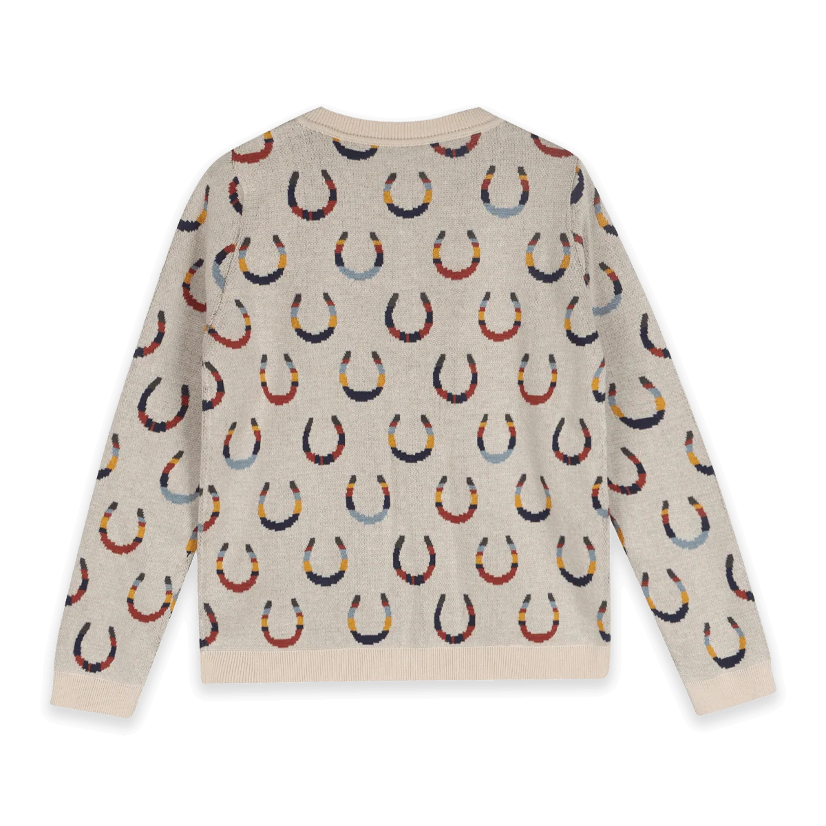 Horse Shoe Jacquard Knit Women Cardigan (Organic Cotton)