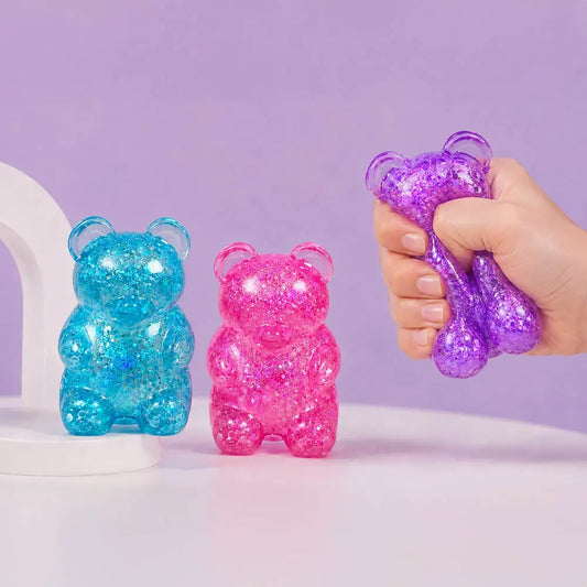 Glittered Gummy Bear Squeeze Stress Relief Toy