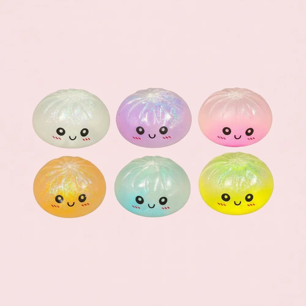 Glow in the Dark Bao Bun Dumpling Squeeze Squishy Stress Relief Toy