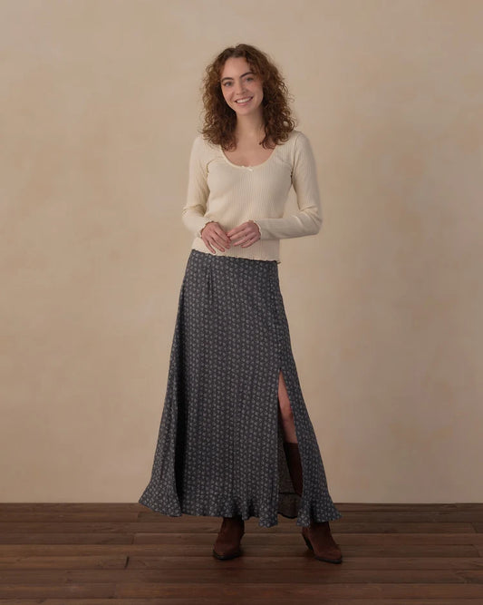 Women's Button Slit Skirt