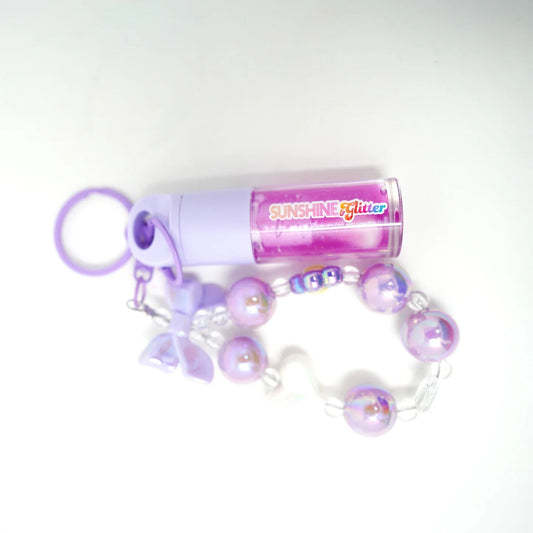 Sparkle POP Purple Shimmer Lip Gloss Bag Charms