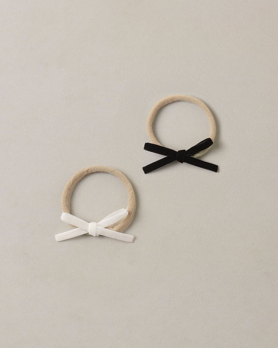 Baby Bow Headbands - Black, Ivory