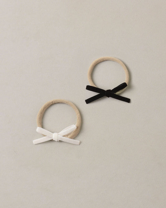 Baby Bow Headbands - Black, Ivory