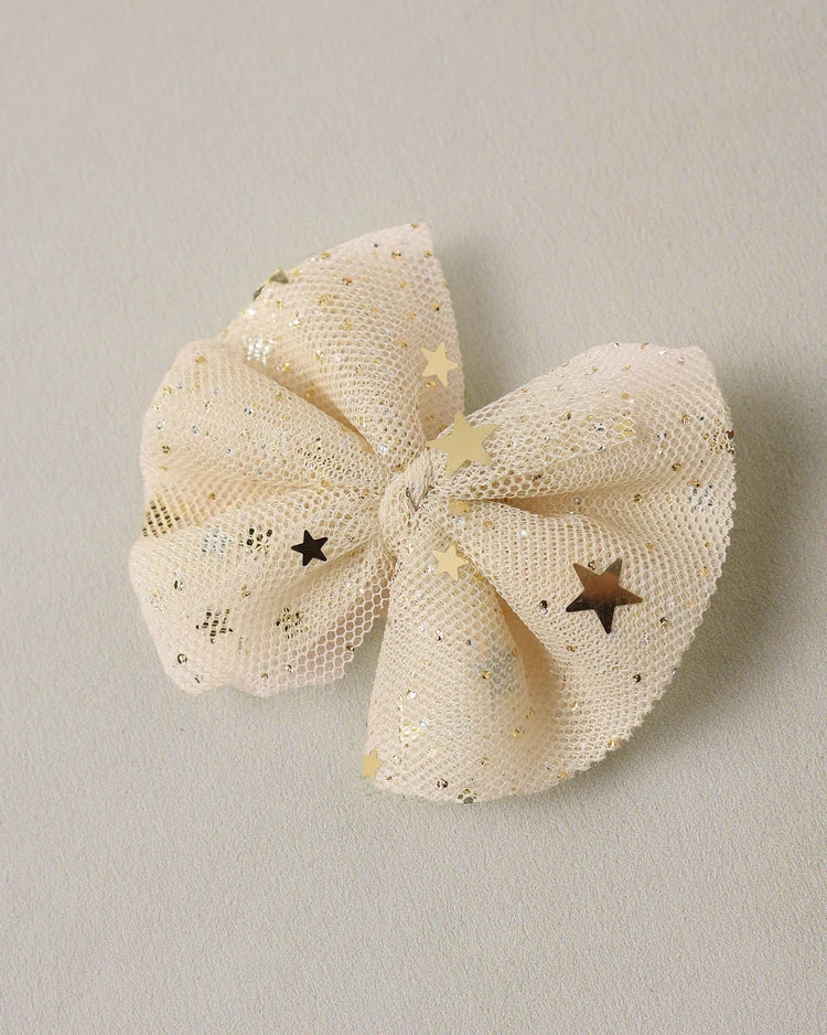 Flutter Tulle Clips - Champagne