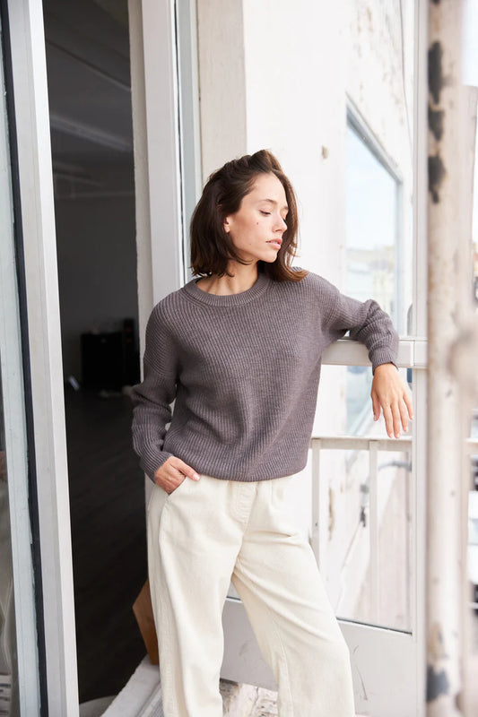 Crewneck Pull-On Sweater