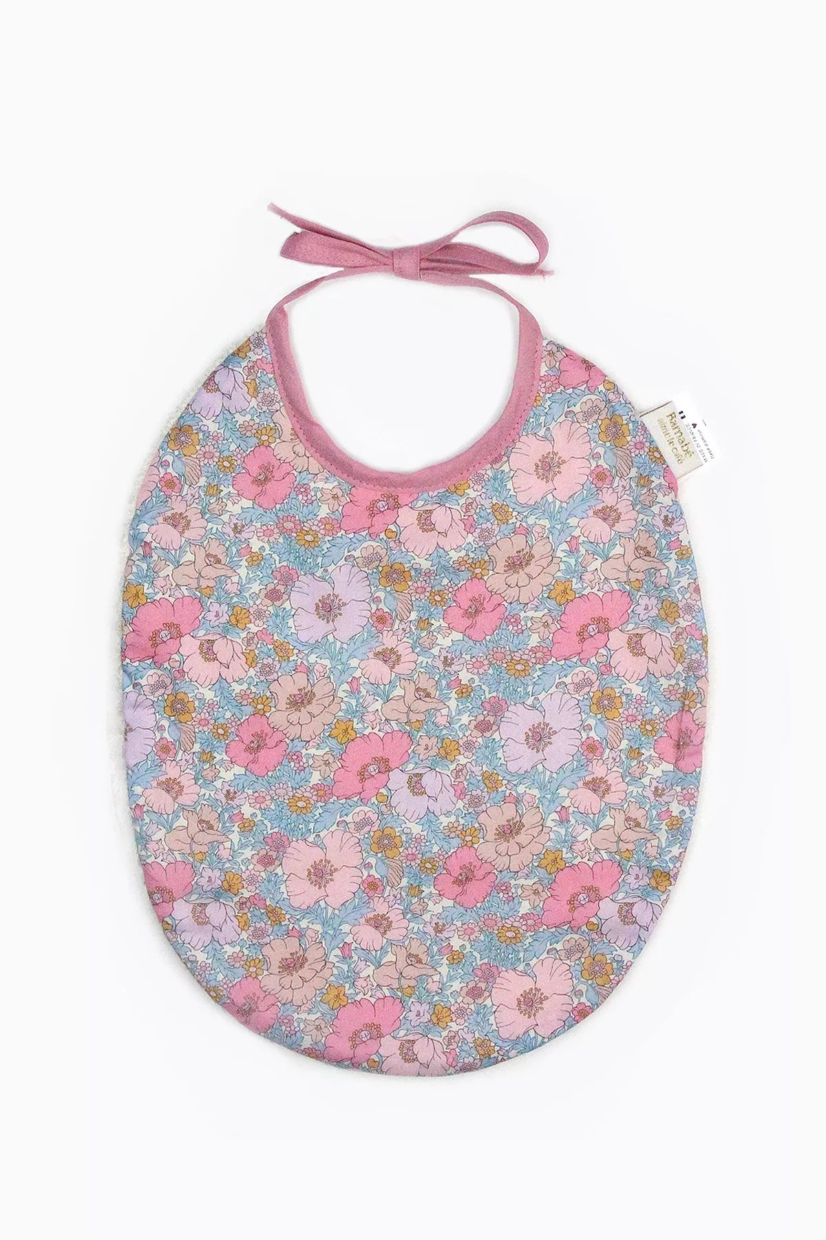 Baby Bib Liberty Fabric - Sofia Pink and Blue Floral