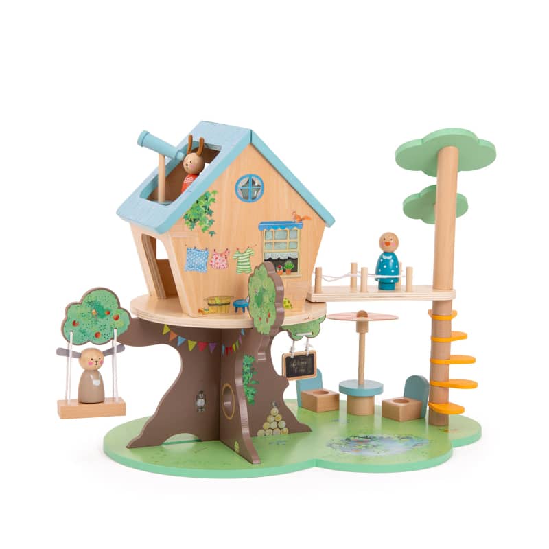 Moulin Roty - Wooden Tree House The Big Family