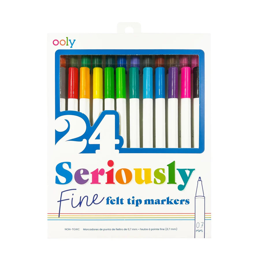 Seriously Fine Felt Tip Markers (Set of 24)