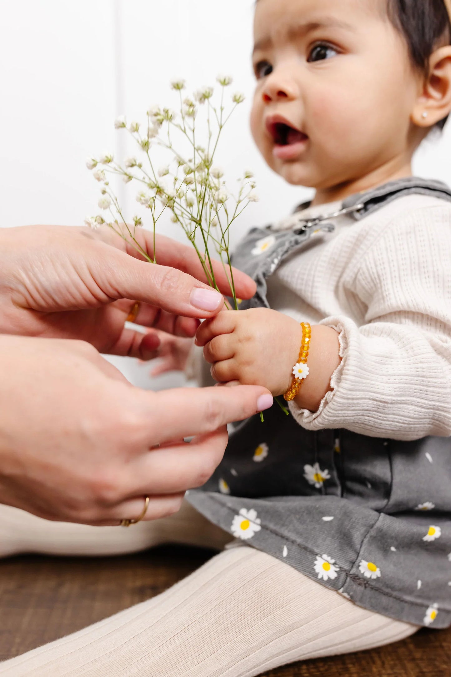 Daisy Baby Bracelet - 5.5" Gold Filled - Goldenrod