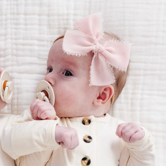 Chiffon Bow - Blush Headband - OS