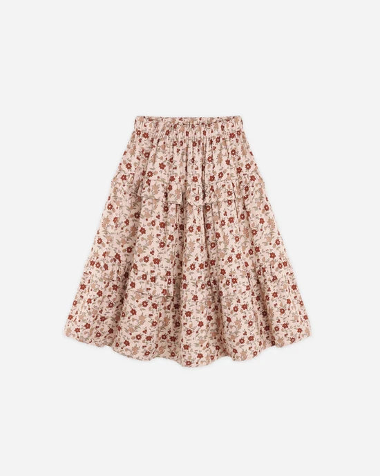 Ruffled Midi Skirt