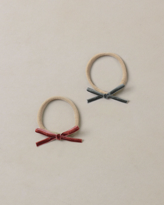 Baby Bow Headbands - Green, Ruby