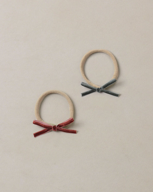 Baby Bow Headbands - Green, Ruby