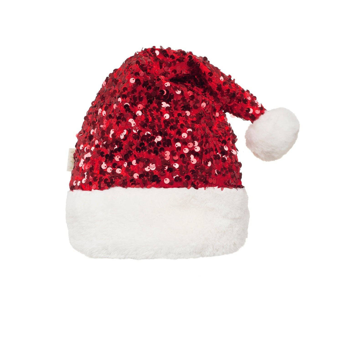 Jolly Santa Sequin Velvet Hat (3-10 Years)