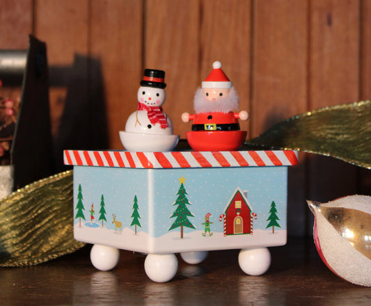 Music Box: Dancing Santa & Snowman