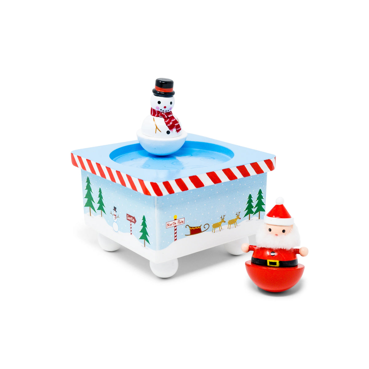 Music Box: Dancing Santa & Snowman