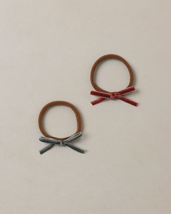 Baby Bow Headbands - Green, Ruby