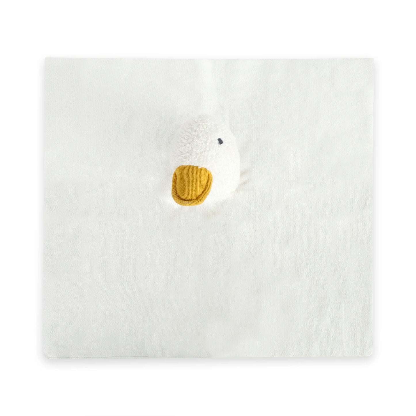 Organic Baby Lovey Security Blanket - Ivory Duck