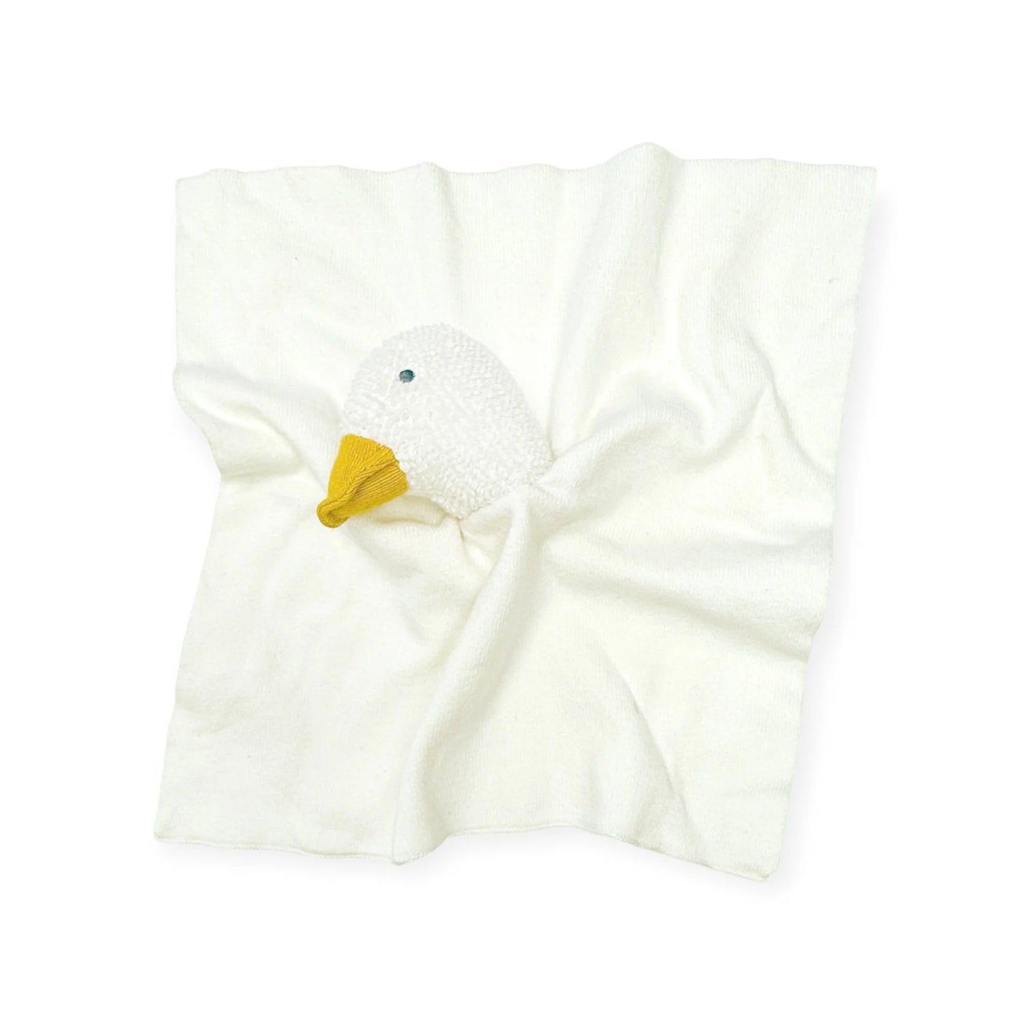 Organic Baby Lovey Security Blanket - Ivory Duck