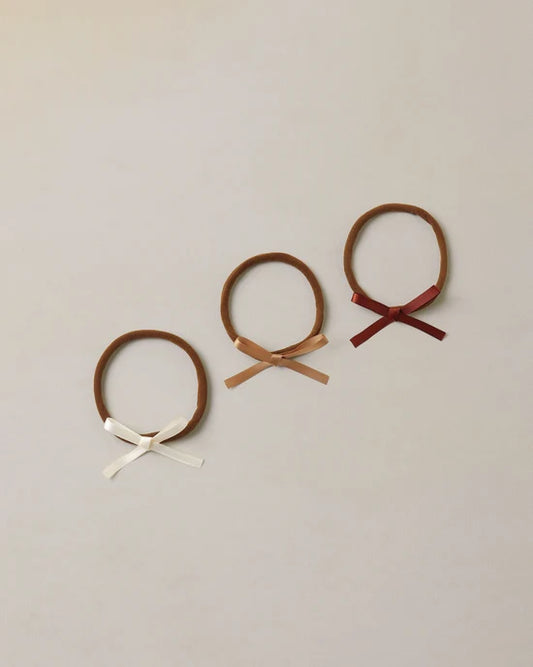 Baby Bow Headbands - Spice, Ivory, Gold