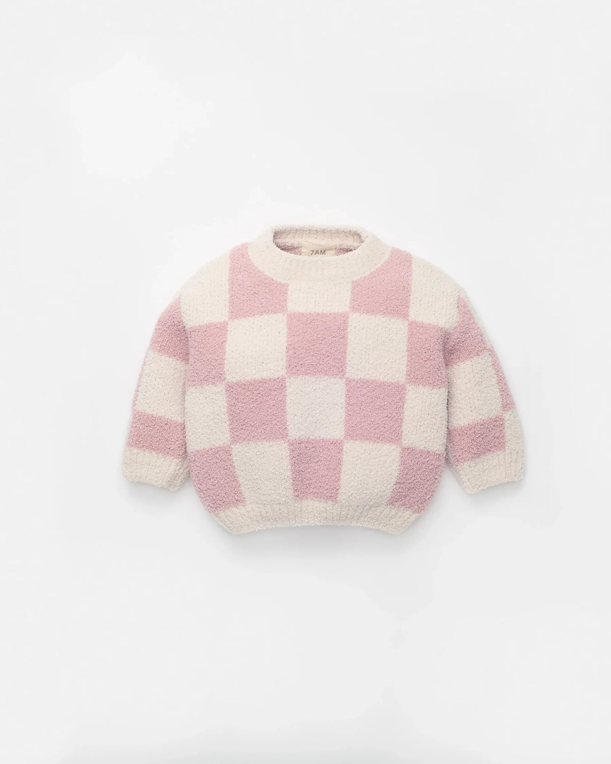 Boxy Sweater Checkers Fuzzy
