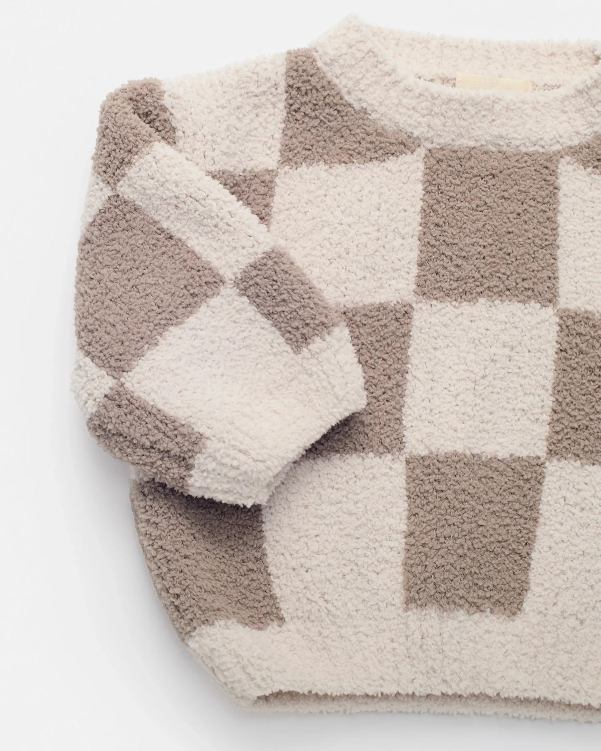 Boxy Sweater Checkers Fuzzy