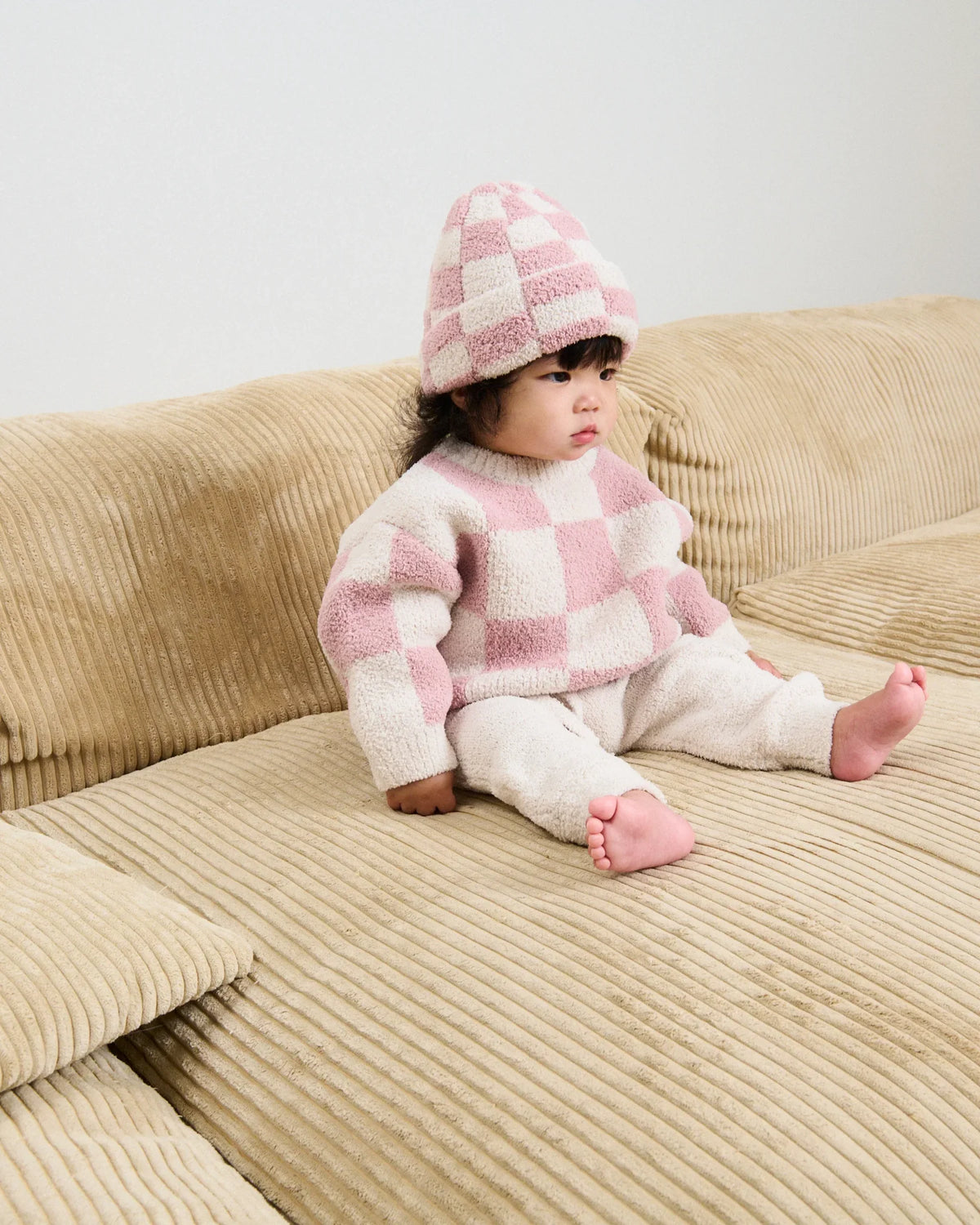 Boxy Sweater Checkers Fuzzy