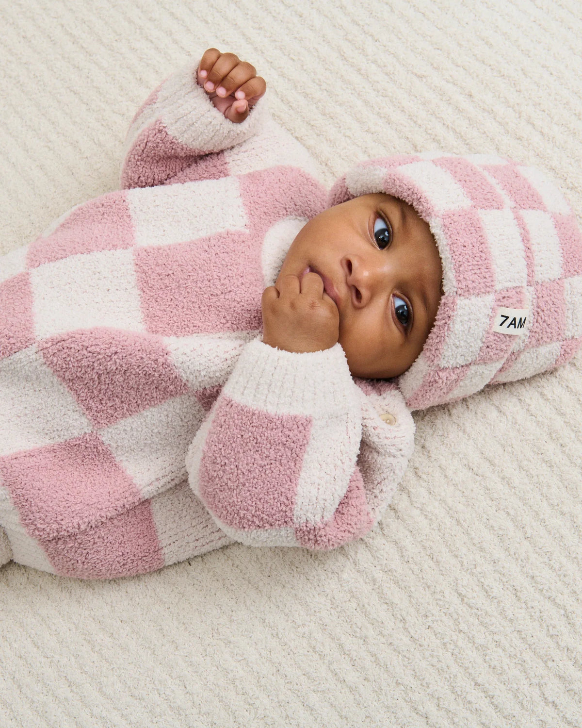 Boxy Sweater Checkers Fuzzy
