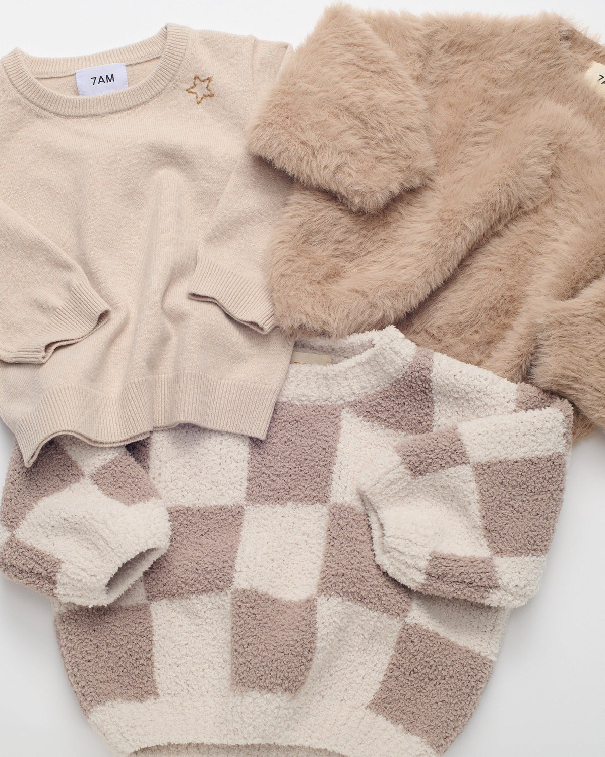 Boxy Sweater Checkers Fuzzy