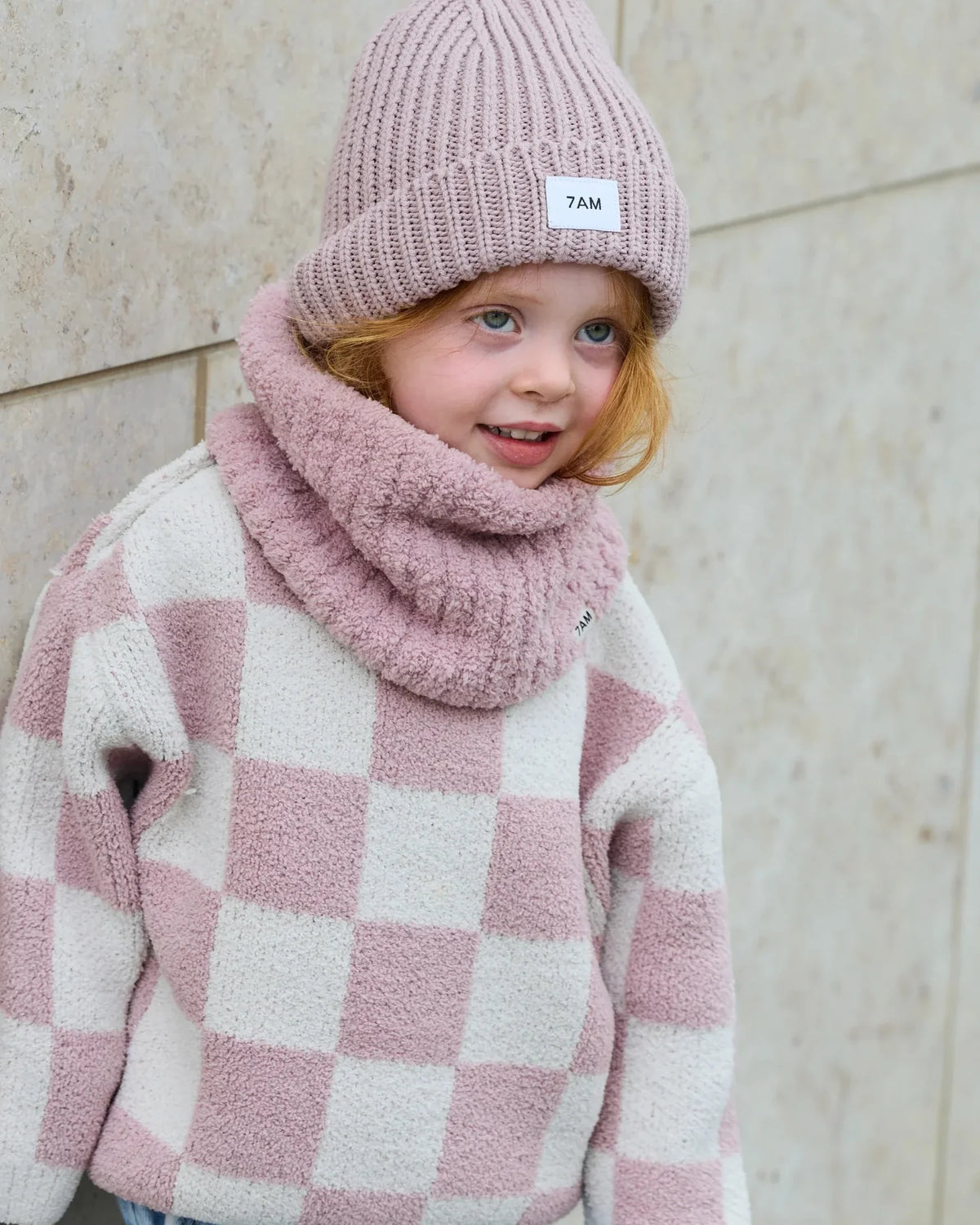 Boxy Sweater Checkers Fuzzy