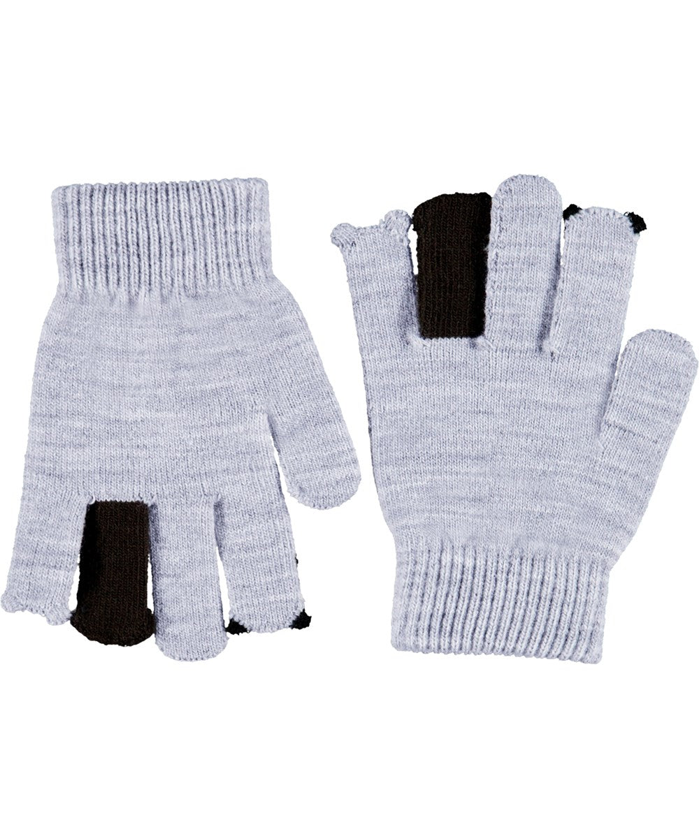 Kakapo Gloves - Grey Melange - 4-10Y