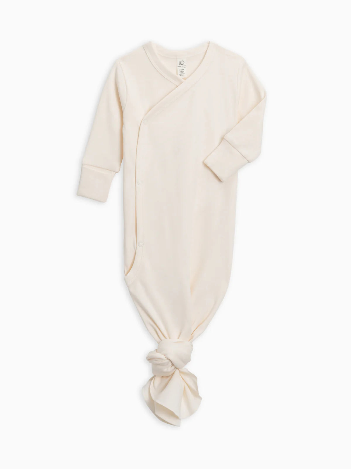 Organic Indy Kimono Gown Ivory 0-3M