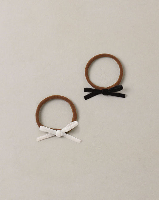 Baby Bow Headbands - Black, Ivory