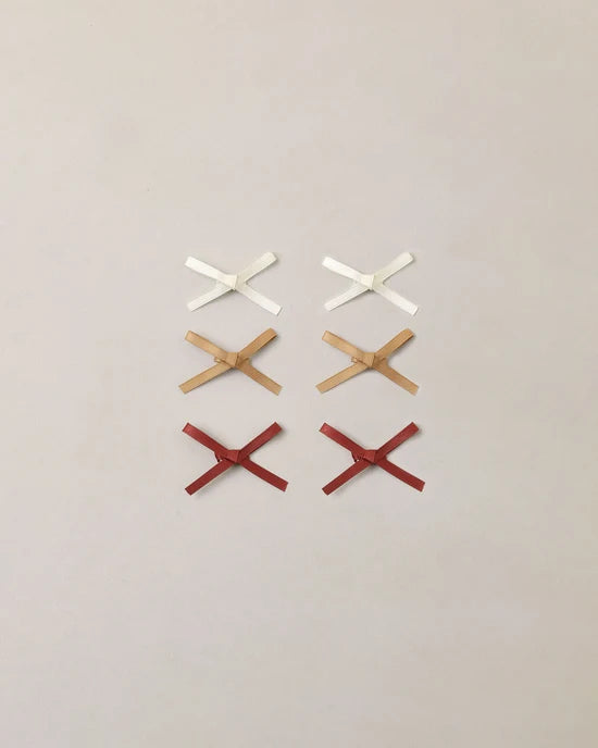 Mini Satin Bows - Spice, Ivory, Gold