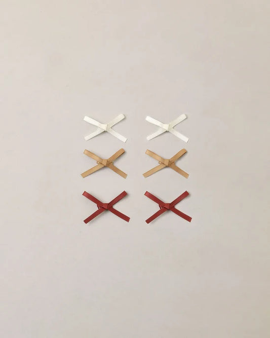 Mini Satin Bows - Spice, Ivory, Gold