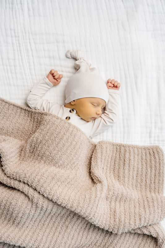 Chenille Blanket - Oatmeal - Small (30"x30")